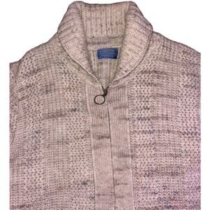 Vtg Pendleton Full-Zip Cardigan Wool Sweater ~ Mens L Beige